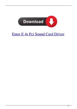 enter pci sound card 4 channel e 4s driver download